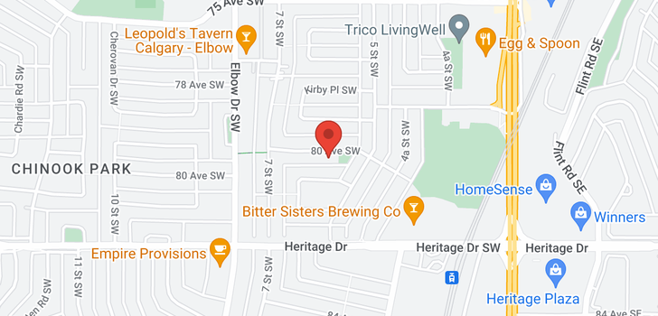 map of 725 80 Avenue SW